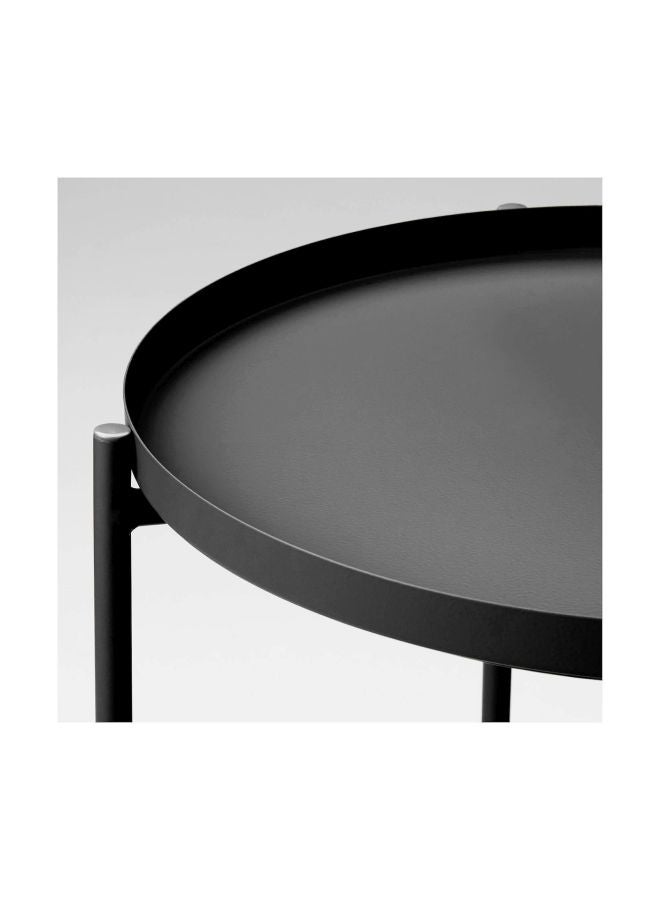 ZENHOME Round Steel Table Black 45x53x45cm - Image 3