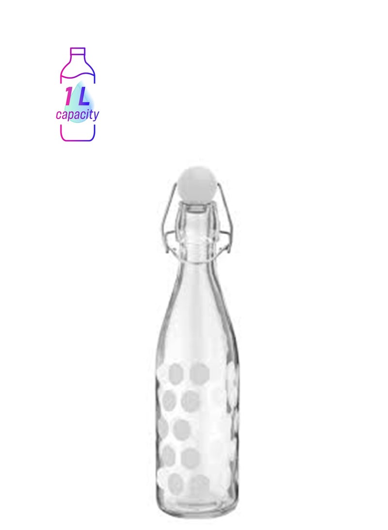 Zak Designs Dot Dot Design Water Bottle White/Clear - Image 1