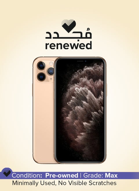 Renewed - iPhone 11 Pro Max 256GB Gold 4G With Facetime - International Version