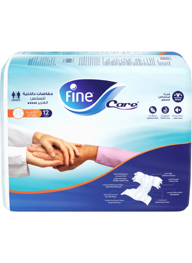 Fine Care Incontinence Adult Diapers Breifs, Small Size ,Waist 51-75 cm, Count 12  - Image 2