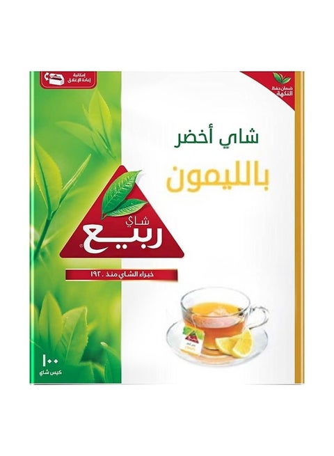 شاي أخضر بالزنجبيل، 100 كيس