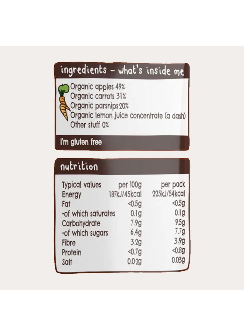 Ella’s kitchen Organic Smooth Carrots Apples And Parsnip Puree 120grams - Image 3