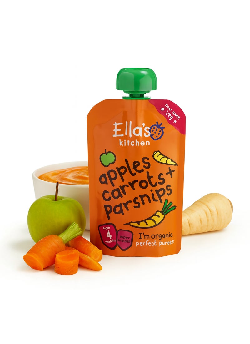 Ella’s kitchen Organic Smooth Carrots Apples And Parsnip Puree 120grams - Image 4