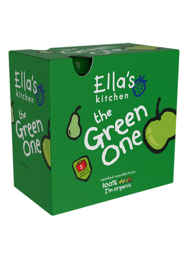 Ella’s kitchen - Organic Smoothie Fruits The Green One 90grams Pack of 5 - Image 1
