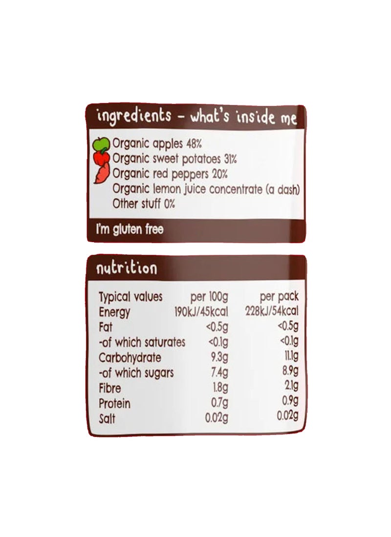 Ella’s kitchen Organic Smooth Apples Sweet Potatoes And Peppers Puree 120grams - Image 3