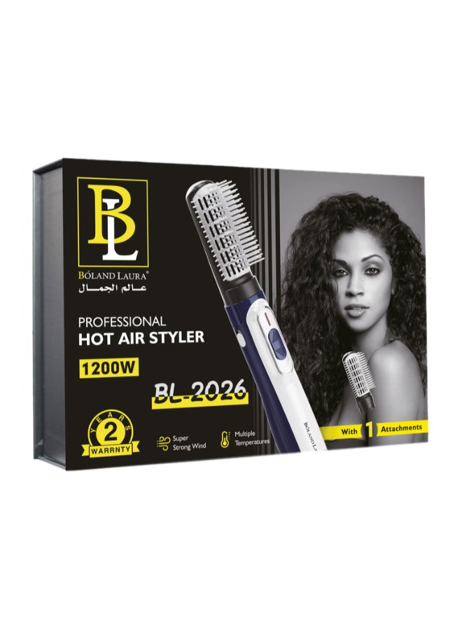 BOLAND LAURA Professional Hot Air Styler With 1 Attachments Blue And white  - Image 2