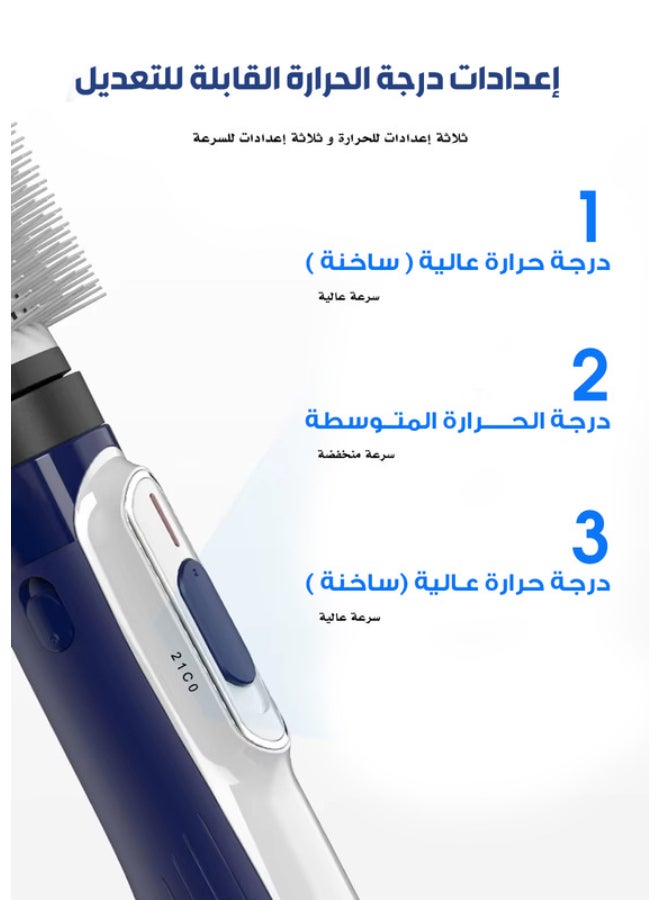 BOLAND LAURA Professional Hot Air Styler With 1 Attachments Blue And white  - Image 3