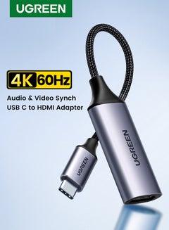 Ugreen USB C to HDMI Adapter Cable 4K 60Hz Thunderbolt 4 Type C HDMI 2.0 Converter Compatible for iPhone 15 Series, iPad 10/Pro/Air/Mini, MacBook Pro, Samsung S23 Ultra/Galaxy Z,Tab S6, Huawei P60 Pro Grey  - Image 1