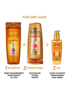 L'OREAL PARIS Elvive Extraordinary Oil Nourishing Shampoo For Normal To Dry Hair For Instant Nourish Soft Hair 600ml  - Image 2