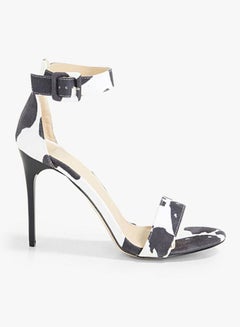 TRUFFLE COLLECTION Printed Stiletto Sandals Black/White  - Image 1