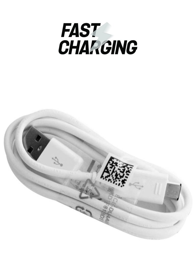 كابل شحن ومزامنة بيانات بمنفذ Micro USB أبيض - Image 1