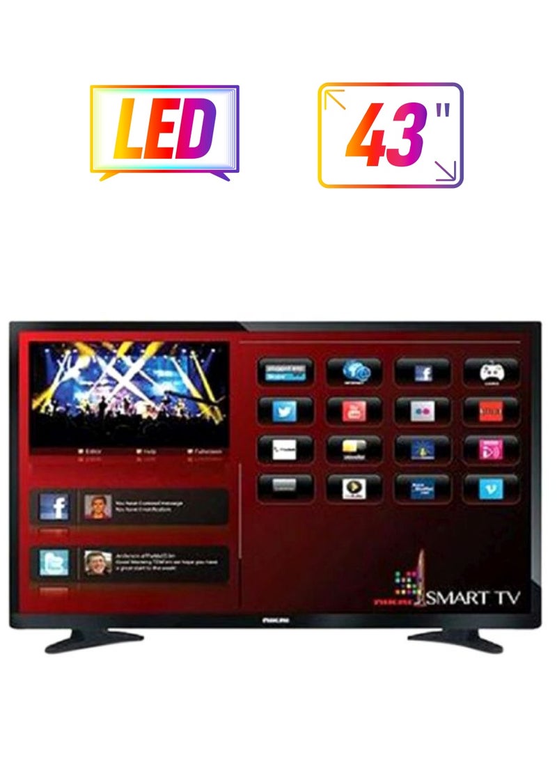 NIKAI 43-Inch Smart LED TV NTV4300SLEDT2 Black  - Image 1