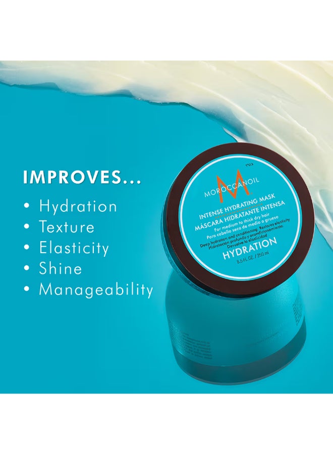MOROCCANOIL Intense Hydrating Hair Mask, Floral Scent, 250ml – Deep Conditioner for Dry & Dehydrated Hair 250ml  - Image 5