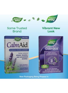 Nature's Way CalmAid Clinically Studied Lavender 30 Softgels Packaging May Vary  - Image 4