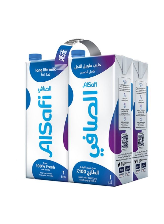 الصافي حليب كامل الدسم طويل الأمد 1لترات عبوة من 4 قطع - Image 1