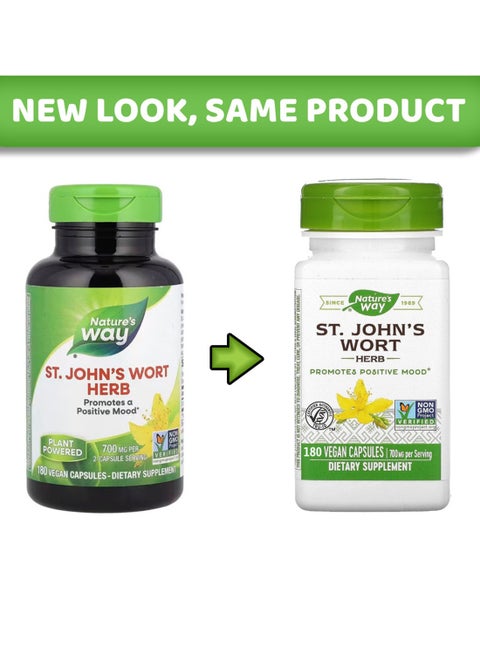 St. John’s Wort Herb Vegetarian 700mg- 180 Capsules