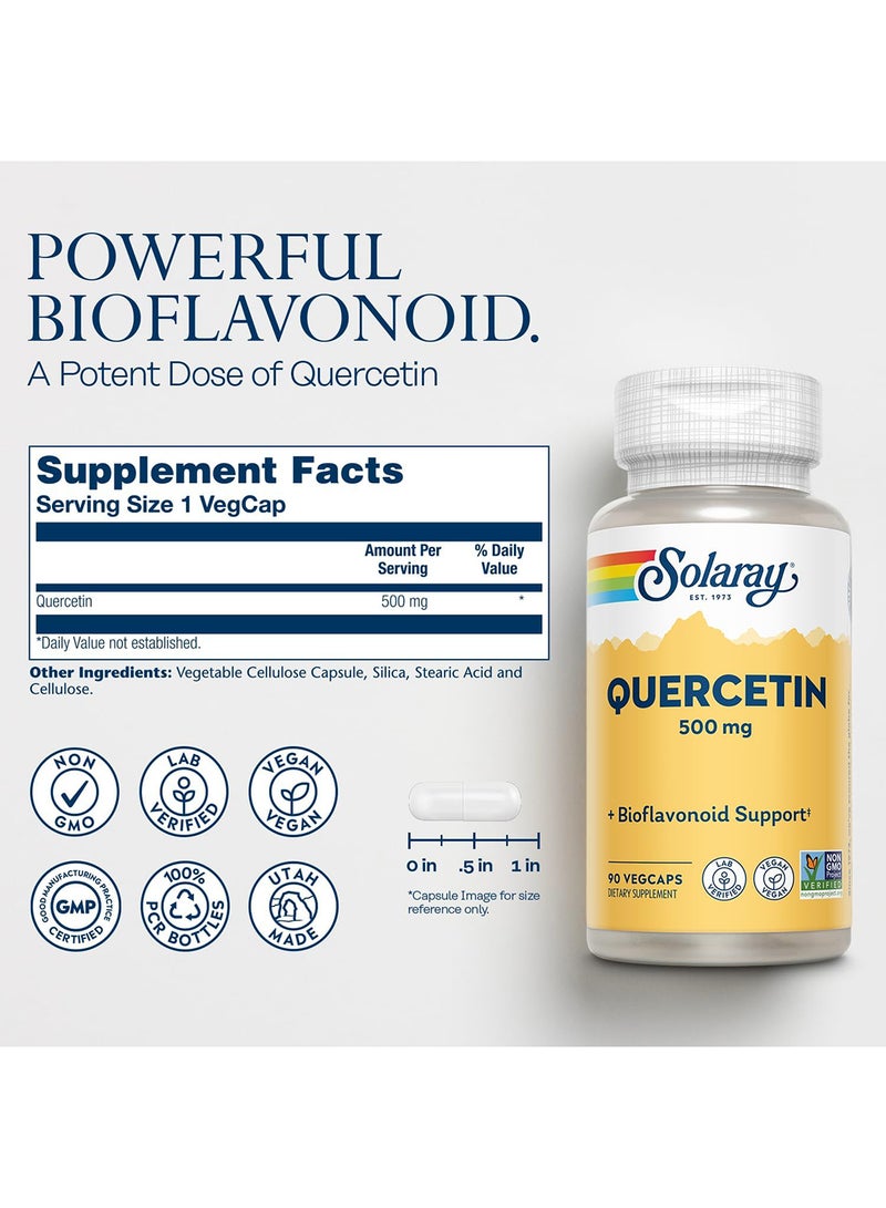 SOLARAY Quercetin Dietary Supplement (500 Mg) - 90 VegCaps - Image 2