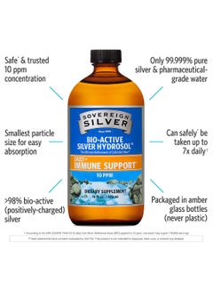 Sovereign Silver Bio-Active Silver Hydrosol, Daily+ Immune Support 16 oz  - Image 4