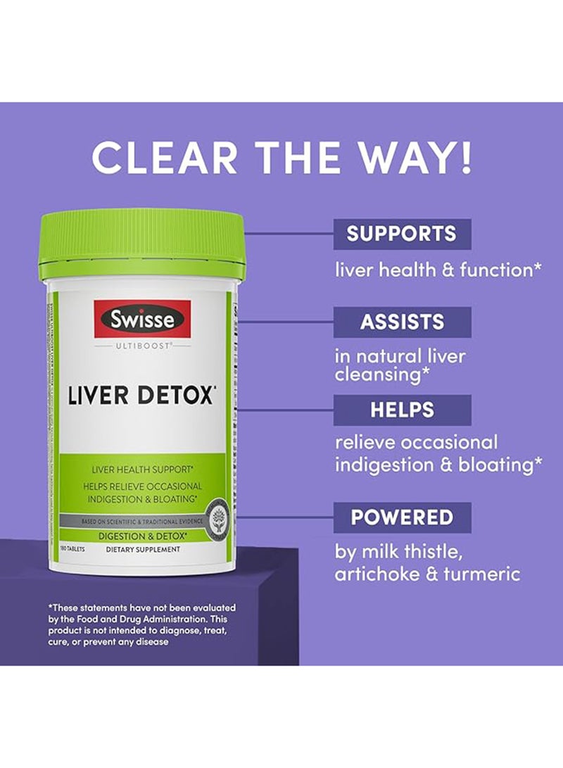 Swisse Pack Of 3 Liver Detox Dietary Supplement - 540 Tablets  - Image 2