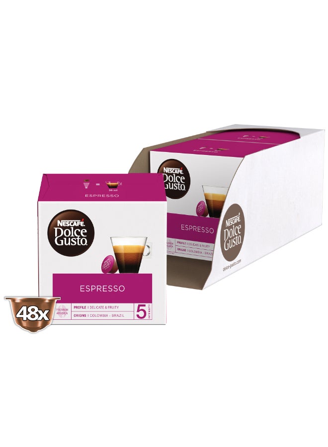 عبوة كبسولات قهوة إسبريسو من دولتشي جوستو تحتوي على 16 قطعة 88جرام عبوة من 3 قطع