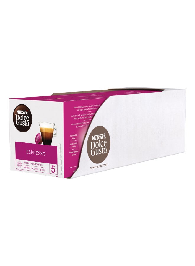 عبوة كبسولات قهوة إسبريسو من دولتشي جوستو تحتوي على 16 قطعة 88جرام عبوة من 3 قطع