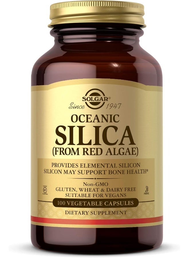 Solgar Oceanic Silica from Red Algae, 100 Vegetable Capsules - Image 1