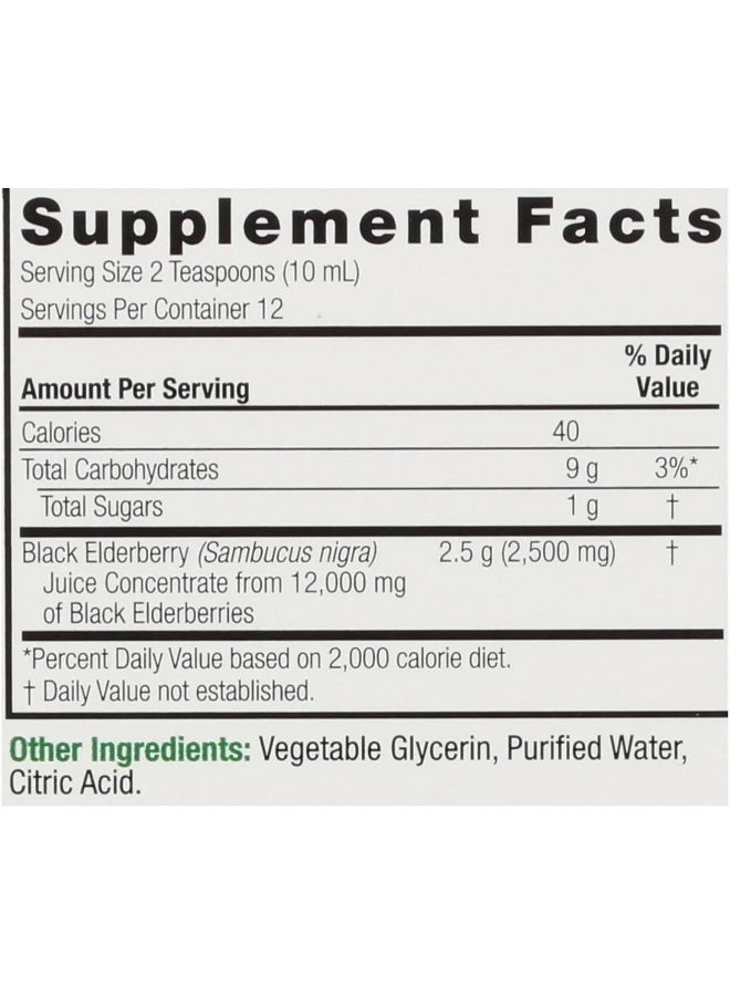 NATURE'S ANSWER Ambucus Dietary Supplement, Original For Daily Immune And Antioxidant Support 4 Fl Oz - Image 2