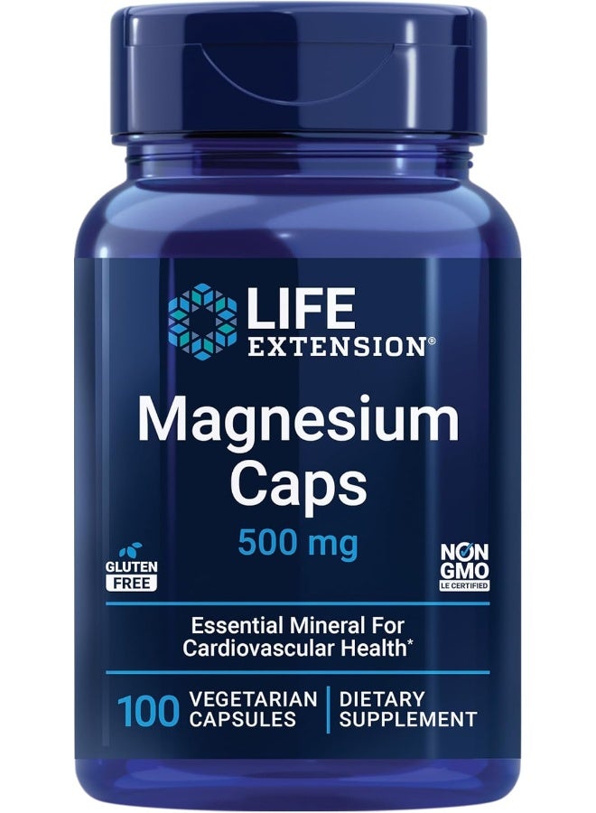 Life Extension Magnesium Dietary Supplement - 100 Capsules 500 mg - Image 1