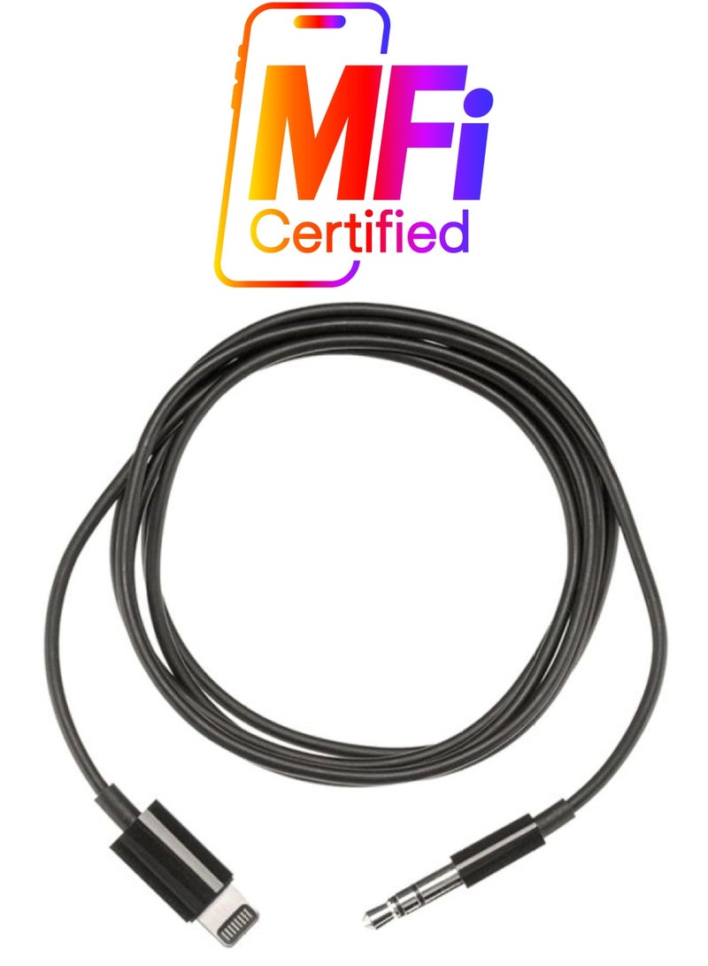 Apple - Lightning To 3.5mm Audio Cable (1.2m) - Black - Image 1