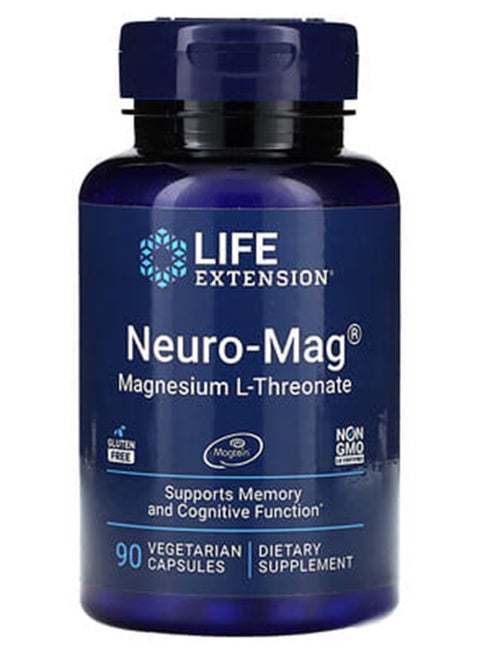 Neuro-Mag Magnesium L-Threonate Dietary Supplement - 90 Vegetarian Capsules