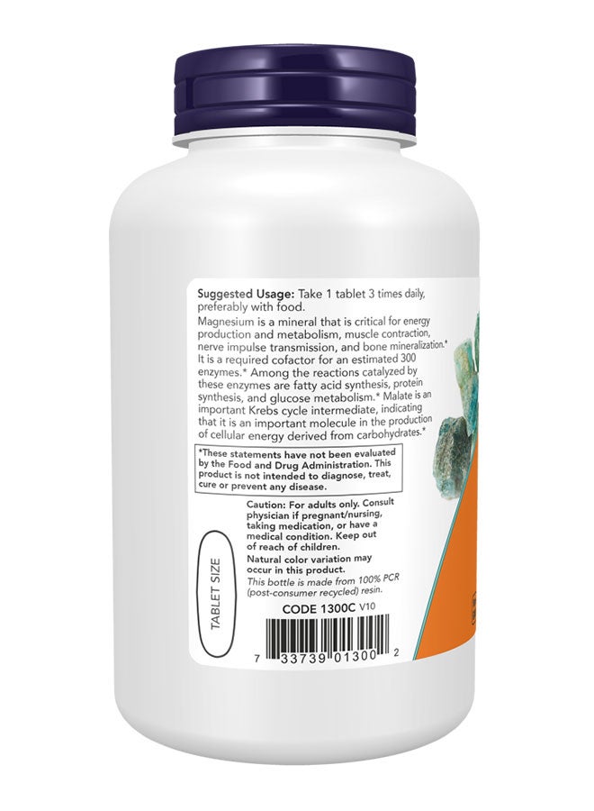 Now Foods - Magnesium Malate, 1000Mg 180 Tablets - Image 1