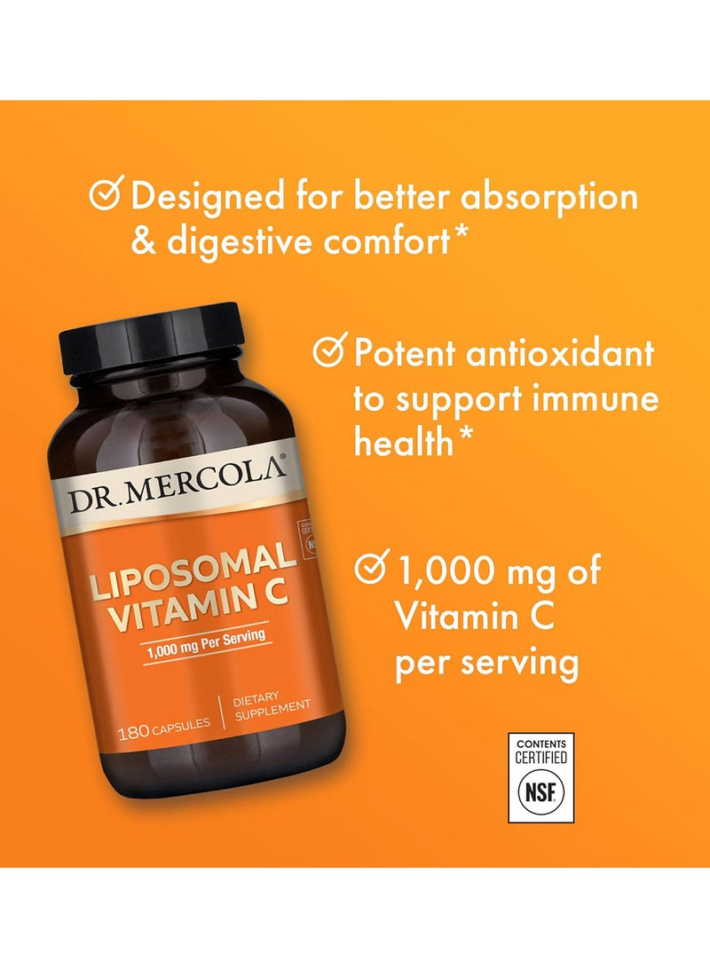Dr. Mercola - Liposomal Vitamin C, 1000 mg, 180 Capsules - Image 1