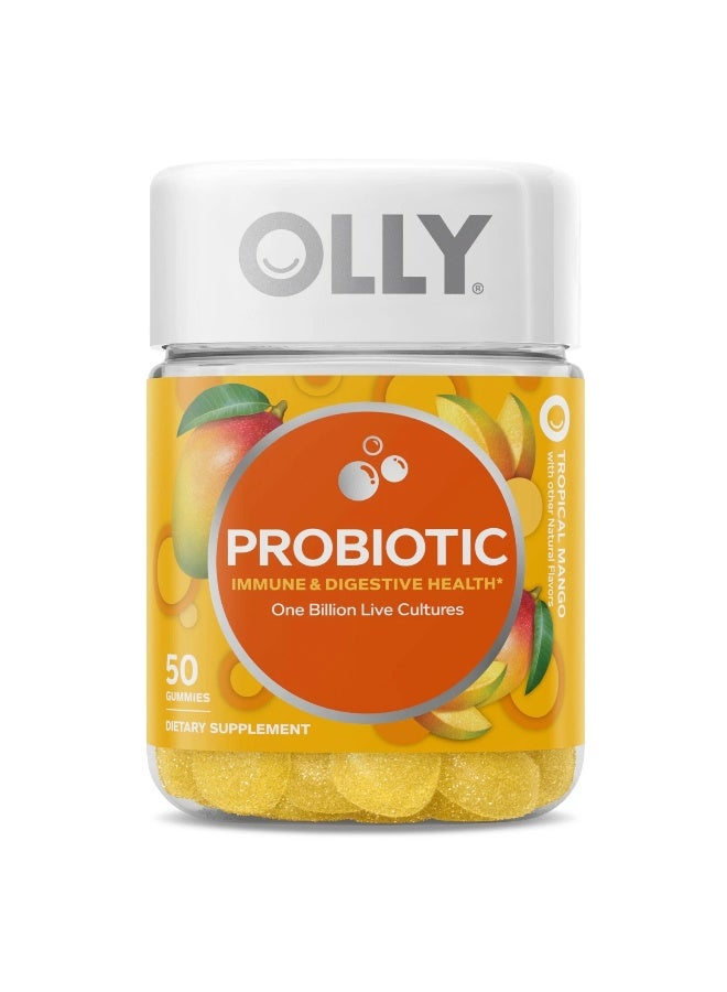 OLLY Probiotic Immune And Digestive Health One Billion Live Cultures Dietary Supplement - 50 Gummies - Image 1