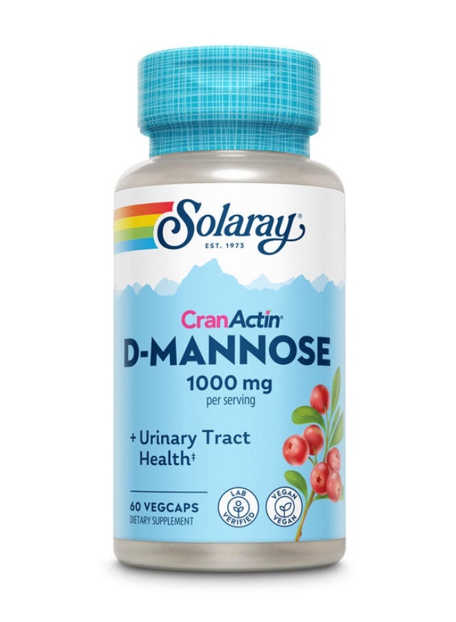 Solaray - CranActin D-Mannose, 1000mg - 60 VegCaps - Image 1