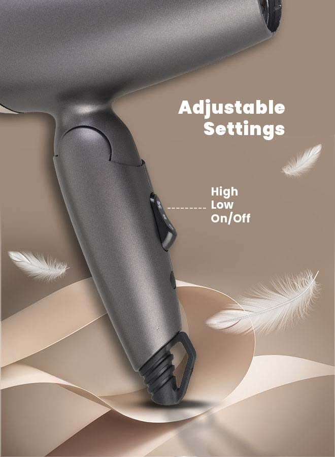 SONASHI Hair Dryer SHD-5005N - 1000W - 1300W, 2 Speed Blow Dryer with 2 Heat Settings, Cold & Hot Wind, DC Motor | Hair Care Essentials Silver - Image 5