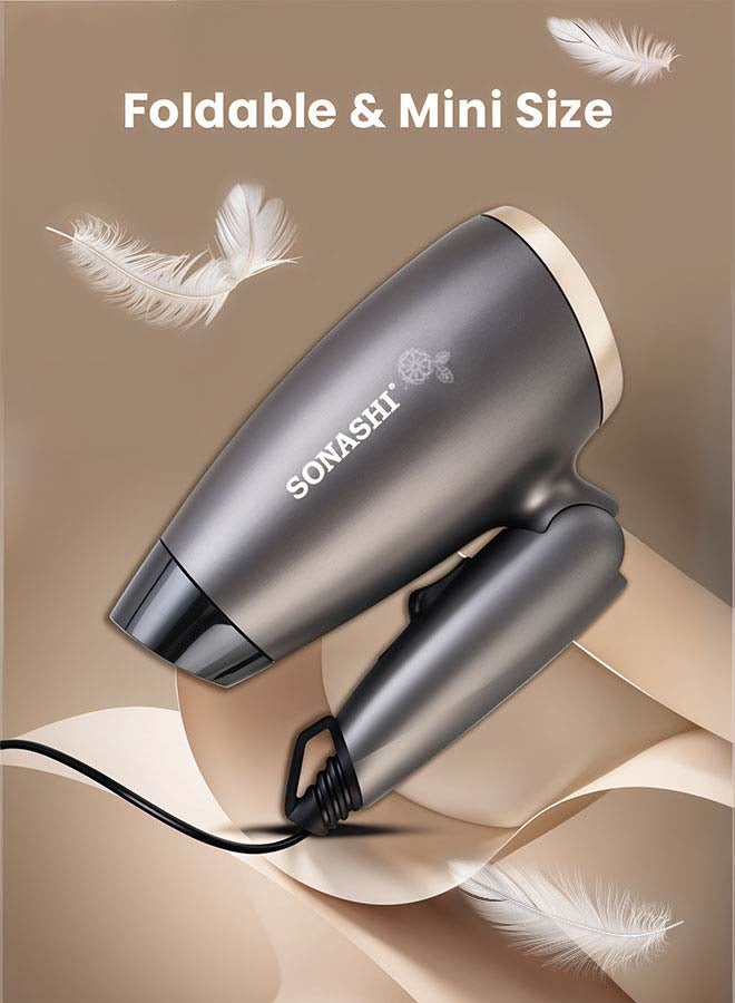 SONASHI Hair Dryer SHD-5005N - 1000W - 1300W, 2 Speed Blow Dryer with 2 Heat Settings, Cold & Hot Wind, DC Motor | Hair Care Essentials Silver - Image 2