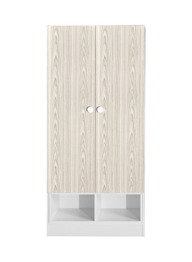 Home Box Vanilla 2-Door Wardrobe, Oak/White - W80 x D40 x H180 cm Brown - Image 2