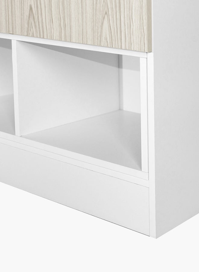 Home Box Vanilla 2-Door Wardrobe, Oak/White - W80 x D40 x H180 cm Brown - Image 4