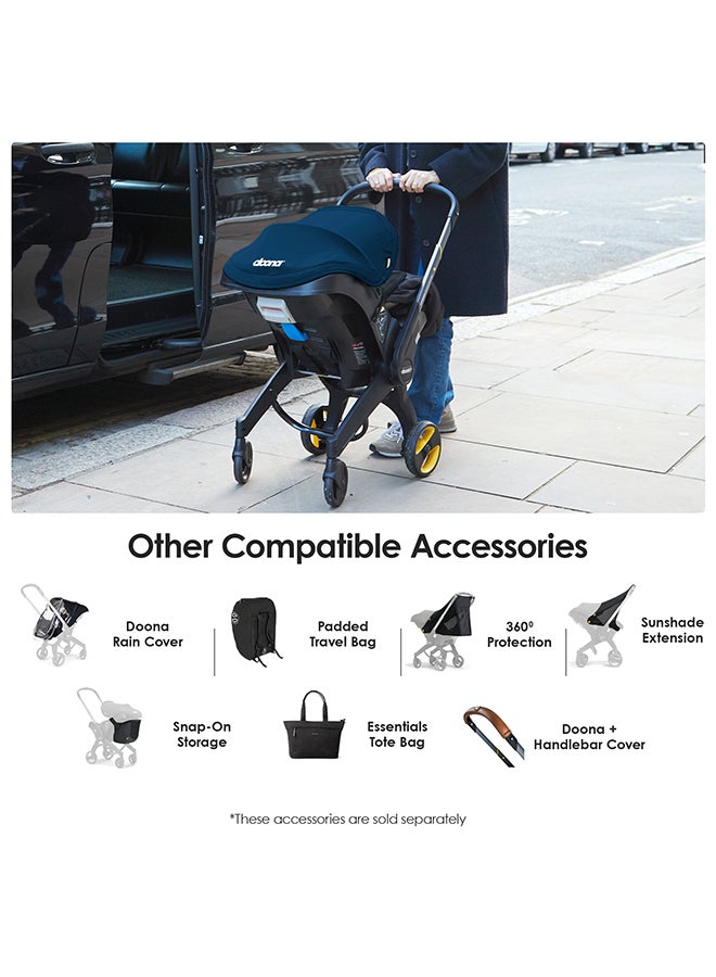 Doona - Baby Car Seat And Travel Stroller, Royal Blue, Convertible 0+ Car Seat And Pram With 5 Point Safety Harness, Ergonomic Pushchair And Travel System Isofix Base Sold Separately - Image 1