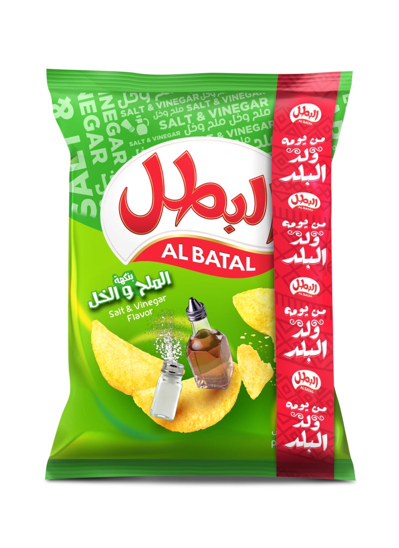البطل رقائق البطاطس بنكهة الملح والخل 110جرام