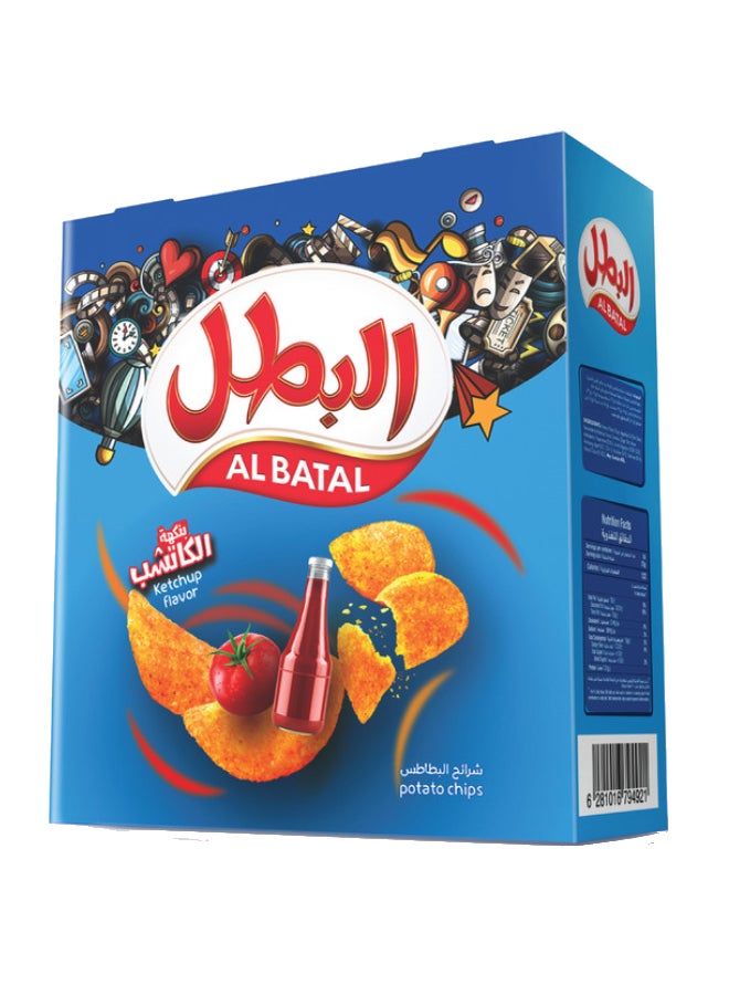 البطل رقائق البطاطس بالكاتشب 23جرام عبوة من 12 قطعة