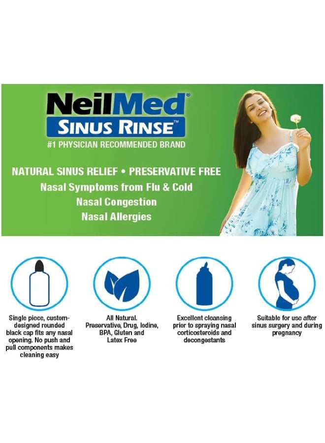 Sinus Rinse All Natural Relief, 100 Premixed Packets Packaging May Vary