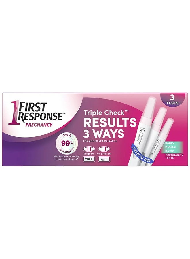 FIRST RESPONSE Triple Check Pregnancy Test Kit - 3 Count - Image 2