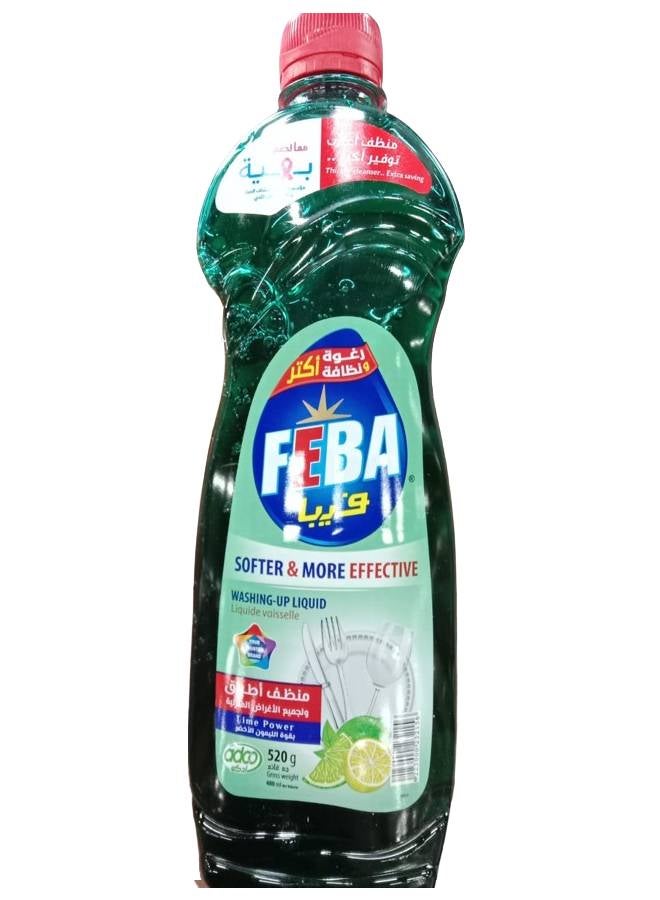 FEBA Dish Cleaner With Green Limon Scent 520grams