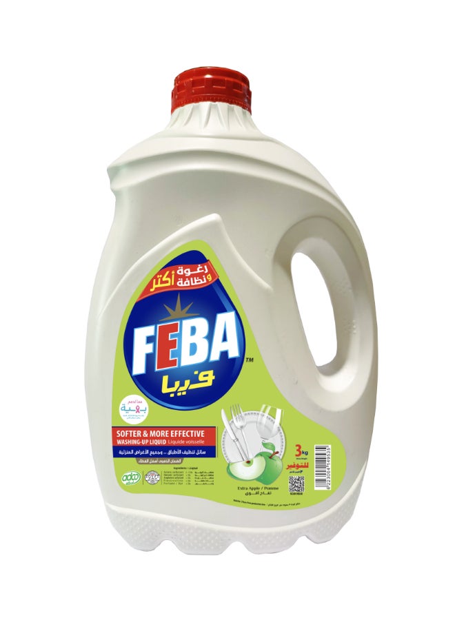 FEBA Liquid Dish Cleaner With Apple Scent 3kg