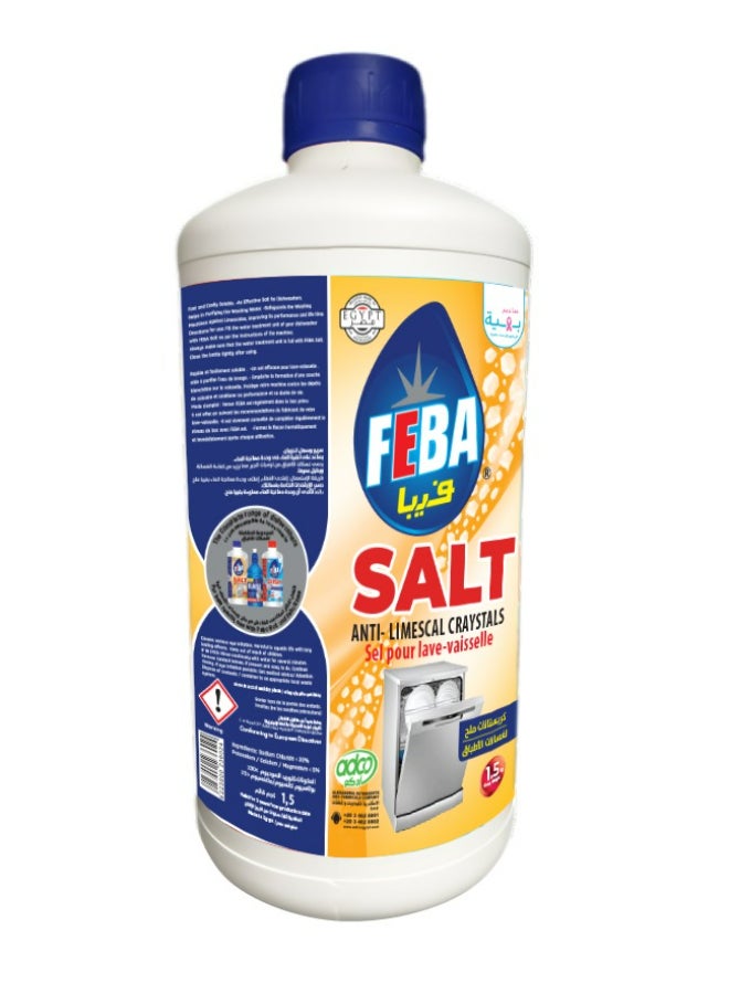 FEBA - Crystals Salt Dishwasher Cleaner 1.5kg - Image 1