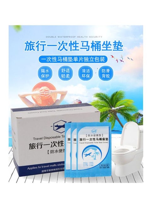 50-Piece Disposable Toilet Seat Cover Set Clear