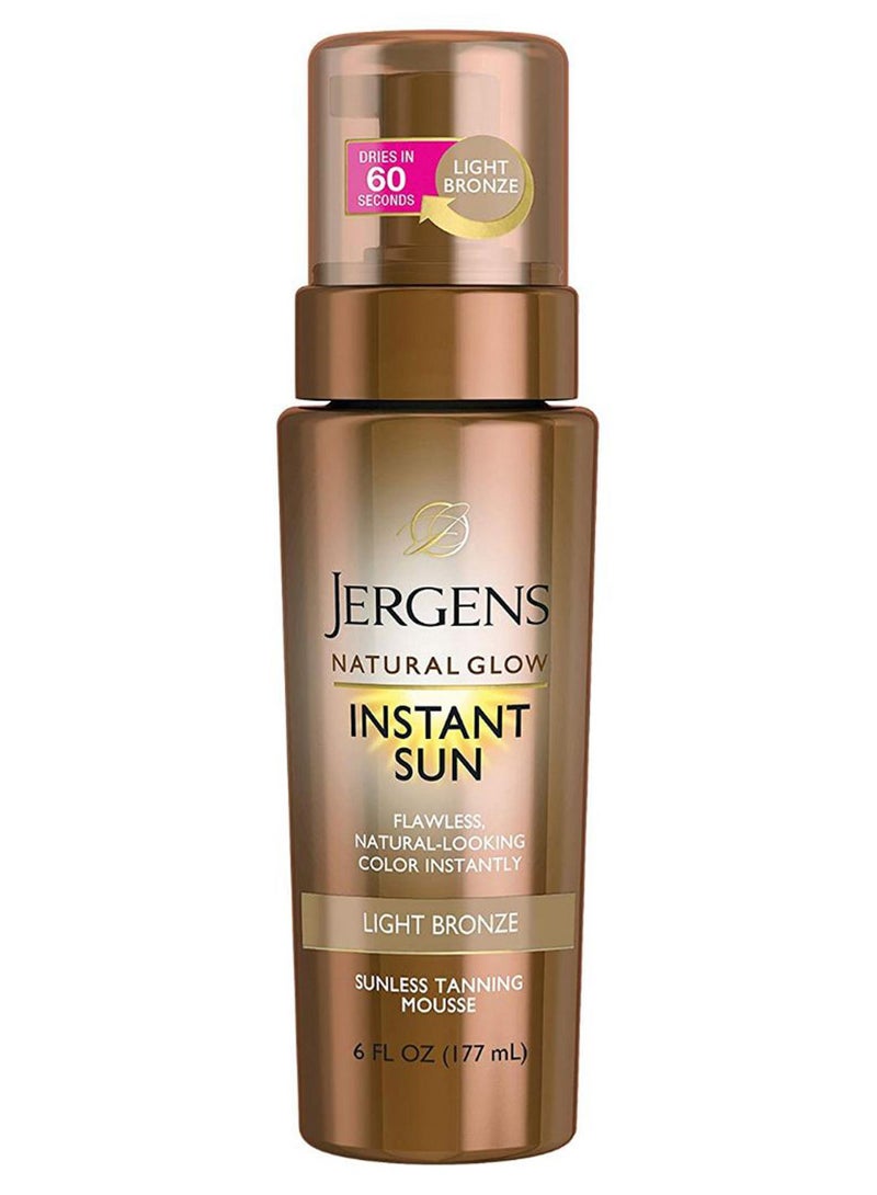 Jergens Natural Glow Instant Sunless Tanning Mousse Light Bronze - Image 1