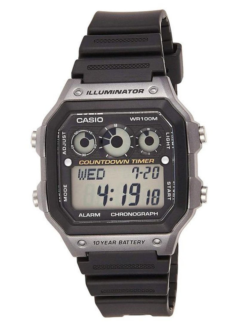 كاسيو ساعة يد رقمية من سلسلة إيلوميناتور مقاومة للماء طراز AE-1300WH-8AVDF للرجال - Image 1