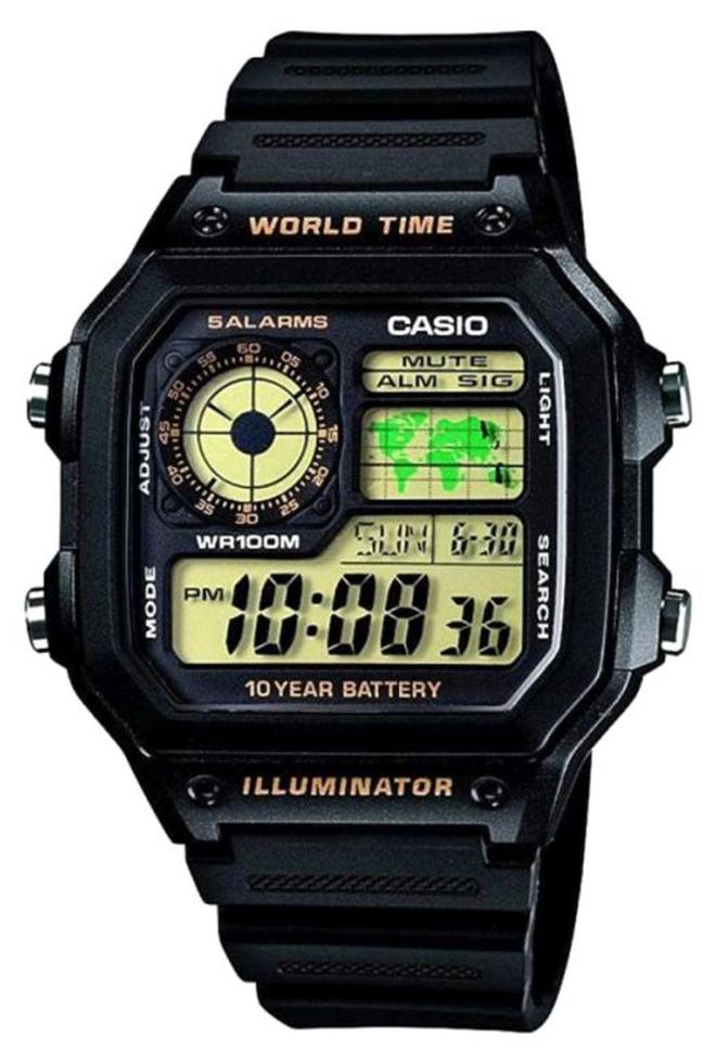 CASIO Men's Youth Digital Watch AE-1200WH-1BVDF - 45 mm - Black - Image 1